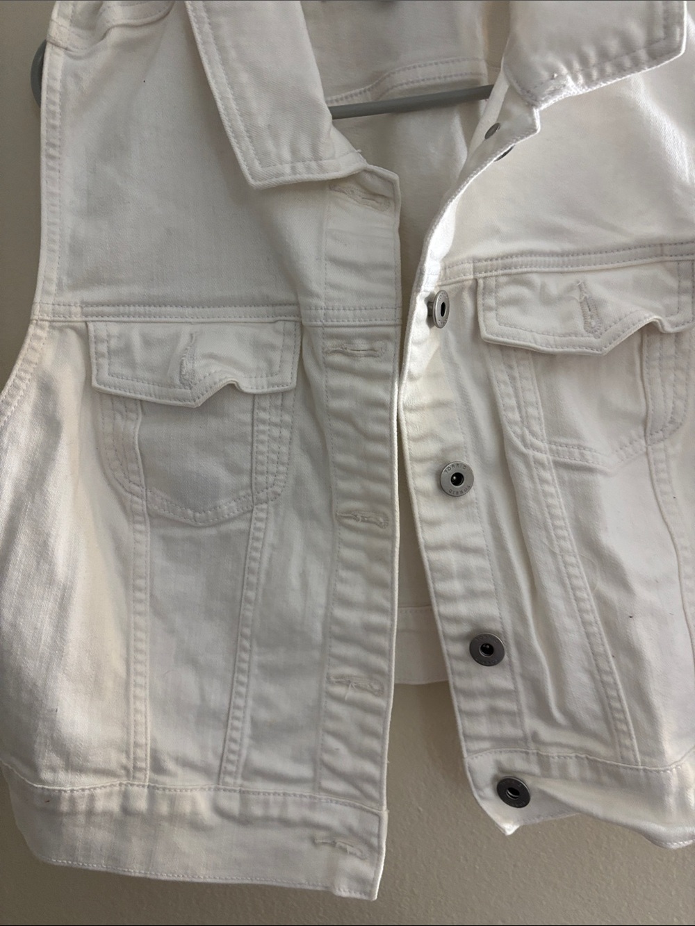 Torrid White Denim Vest with Button Front - Picture 2 of 4